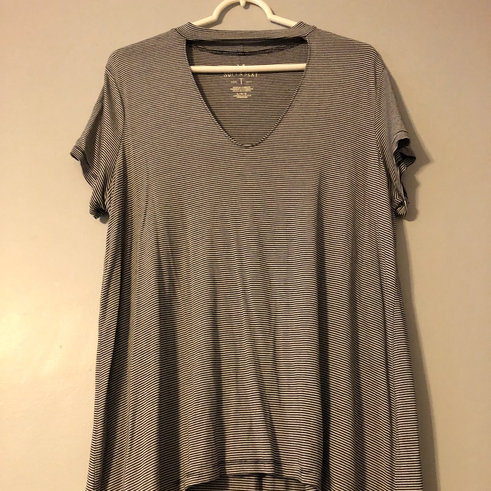 Striped soft and sexy choker shirt